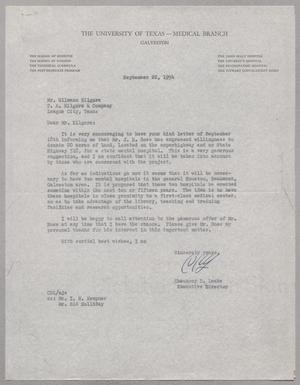 [Letter from Chauncey D. Leake to Ullman Kilgore, September 22, 1954]