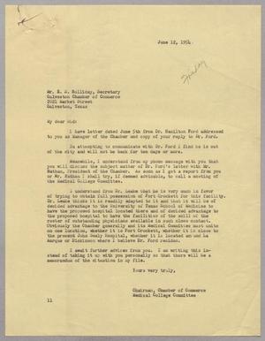 [Letter from I. H. Kempner to E. S. Holliday, June 12, 1954]