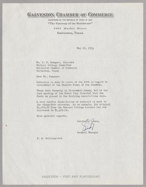 [Letter from E. S. Holliday to I. H. Kempner, may 10, 1954]