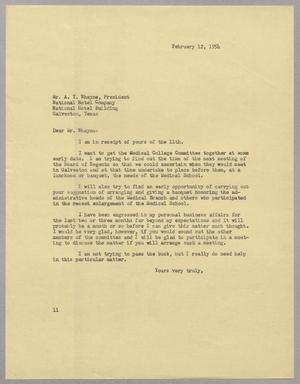 [Letter from I. H. Kempner to A. T. Whayne, February 12, 1954]