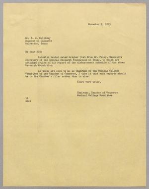 [Letter from I. H. Kempner to E. S. Holliday, November 2, 1955]