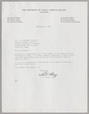 [Letter from H. W. Paley to Isaac H. Kempner, September 1, 1955]