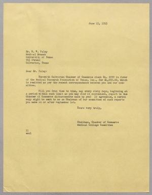 [Letter from Isaac H. Kempner to H. W. Paley, June 15, 1955]