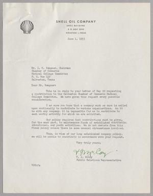 [Letter from V. J. McCoy to I. H. Kempner, June 1, 1955]
