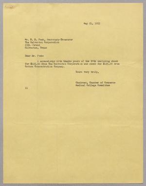 [Letter from Isaac Herbert Kempner to R. H. Peek, May 21, 1955]