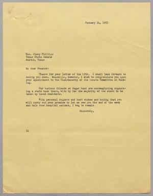 [Letter from I. H. Kempner to Jimmy Phillips, January 24, 1955]