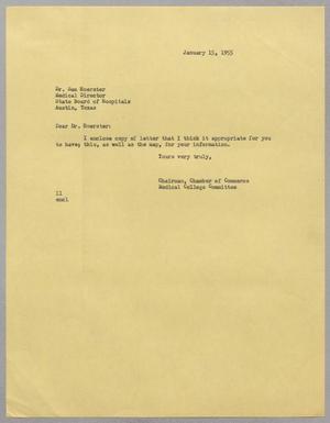 [Letter from Isaac Herbert Kempner to Sam Hoerster, January 15, 1955]