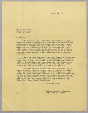 [Letter from I. H. Kempner to E. S. Holliday, January 7, 1955]