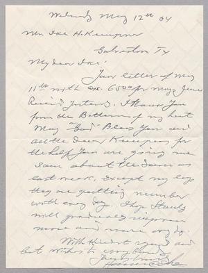 [Letter from Herman Cohen to Ike Kempner, May 12, 1954]