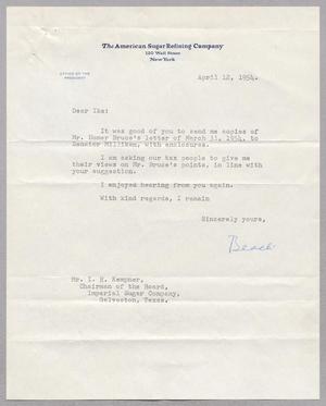 [Letter from Beach Carpenter to I. H. Kempner, April 12, 1954]