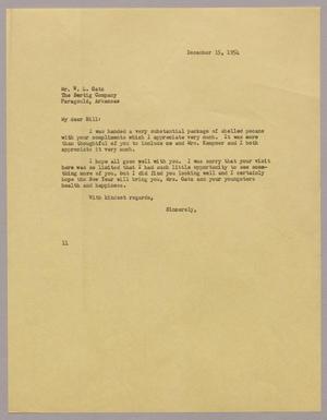 [Letter from Isaac H. Kempner to W. L. Gatz, December 15, 1954]