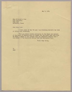 [Letter from I. H. Kempner to Mildred M. Oser, May 8, 1954]