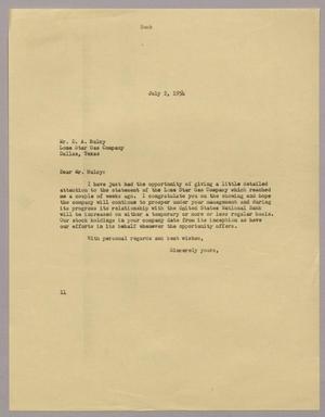[Letter from I. H. Kempner to D. A. Hulcy, July 2, 1954]