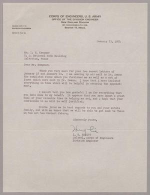 [Letter from L. H. Hewitt to I. H. Kempner, January 23, 1954]