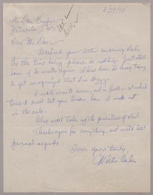 [Letter from Wilton Cohen to Daniel Kempner, June 23, 1954]