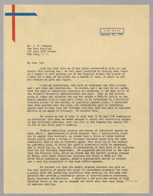 [Letter from I. H. Kempner to S. E. Kempner, January 20, 1954]