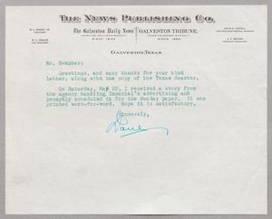 [Letter from The News Publishing Company to I. H. Kempner, May 1954]
