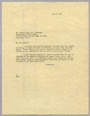 [Letter from I. H. Kempner to Adrian Levy, Jr., May 5, 1954]