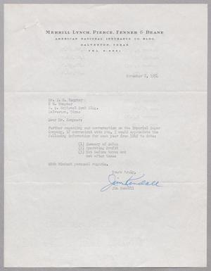 [Letter from Jim Kendall to I. H. Kempner, November 8, 1954]