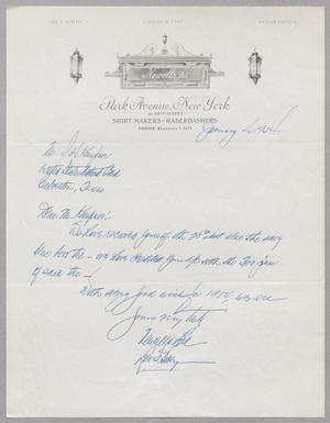[Handwritten Letter from Leo F. Giblyn to I. H. Kempner, January 4, 1954]