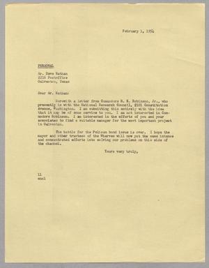 [Letter from I. H. Kempner to David Nathan, February 1, 1954]