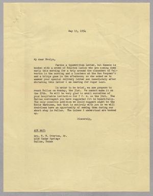 [Letter from I. H. Kempner to Evelyn Overton, May 19, 1954]