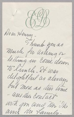 [Handwritten Letter from Evelyn Overton to Henrietta Leonora Blum Kempner, May 1954]