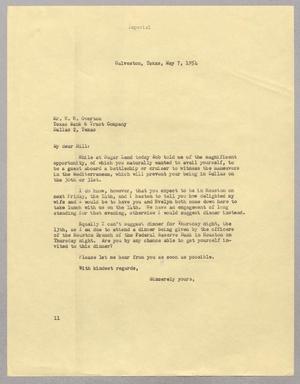 [Letter from I. H. Kempner to W. W. Overton, May 7, 1954]