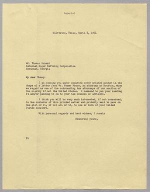 Primary view of object titled '[Letter from I. H. Kempner to Thomas Oxnard, April 8, 1954]'.