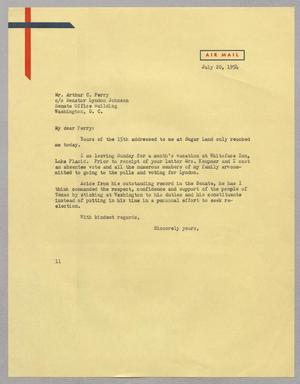 [Letter from I. H. Kempner to Arthur C. Perry, July 20, 1954]