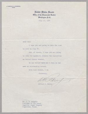 [Letter from Arthur C. Perry to Isaac H. Kempner, July 15, 1954]