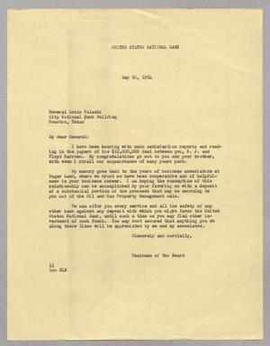 [Letter from I. H. Kempner to General Louis Pulaski, May 20, 1954]