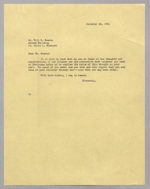 [Letter from Isaac H. Kempner to Will H. Reaves, December 16, 1954]