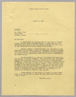[Letter from I. H. Kempner to Richard Rich, October 7, 1954]