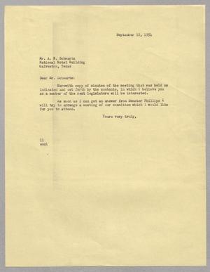 [Letter from I. H. Kempner to A. R. Schwartz, September 18, 1954]