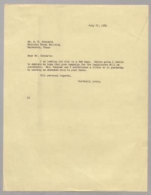 [Letter from I. H. Kempner to A. R. Schwartz, July 17, 1954]