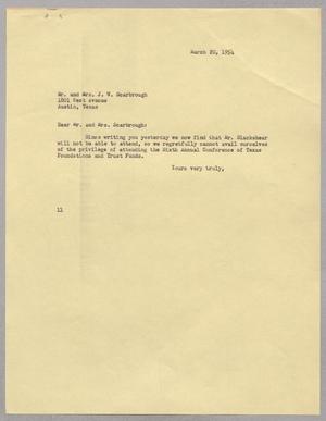 [Letter from I. H. Kempner to Mr. and Mrs. J. W. Scarbrough, March 20, 1954]