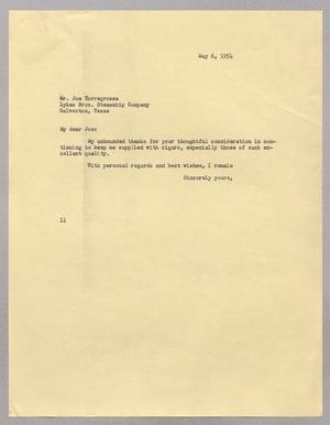 [Letter from Isaac H. Kempner to Joe Torregrossa, May 6, 1959]