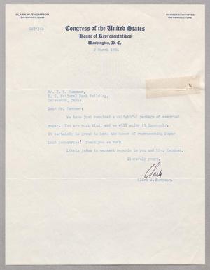 [Letter from Clark W. Thompson to Mr. I. H. Kempner, March 2, 1954]