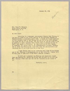 [Letter from I. H. Kempner to Hon. Clark W. Thompson, January 22, 1954]