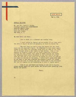 [Letter from I. H. Kempner to Mr. and Mrs. David F. Weston, May 4, 1954]