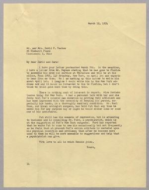 [Letter from I. H. Kempner to Mr. and Mrs. David F. Weston, March 12, 1954]