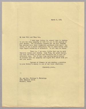 [Letter from I. H. Kempner to William and Emmy Lou Whitridge, March 8, 1954]