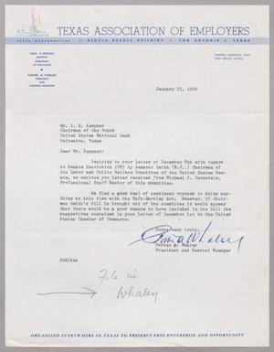 [Letter from Porter A. Whaley to I. H. Kempner, January 25, 1954]