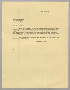 [Letter from I. H. Kempner to J. W. Zempter, May 18, 1954]