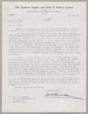 [Letter from F. G. Gurley to I. H. Kempner, July 28, 1955]