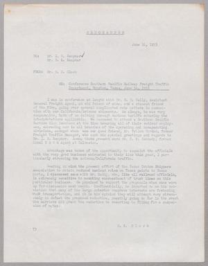 [Letter from H. S. Block to I. H. and Harris Leon Kempner, June 16, 1955]