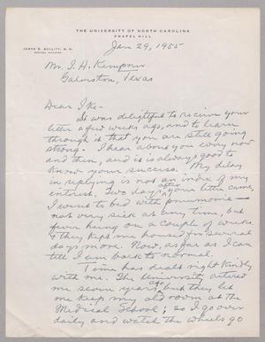 [Letter from James B. Bullitt to I. H. Kempner, January 29, 1955]