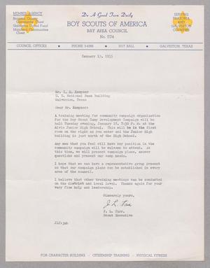 [Letter from J. L. Tarr to I. H. Kempner, January 13, 1955]
