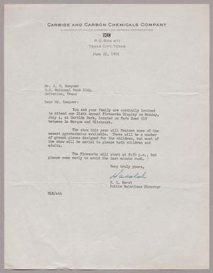 [Letter from H. L. Kerst to I. H. Kempner, June 22, 1955]